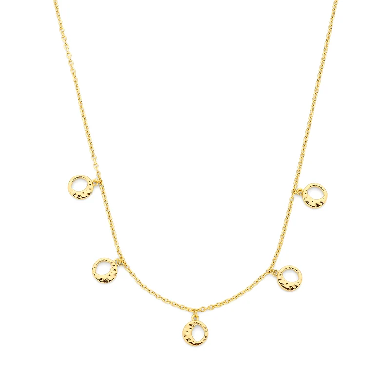 Violet Hamden Luna 925 Sterling Zilveren Gold Plated Ketting met Manen VH340034