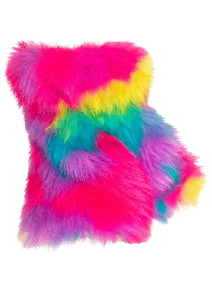 Handschoenen Pluche Regenboog Camouflage