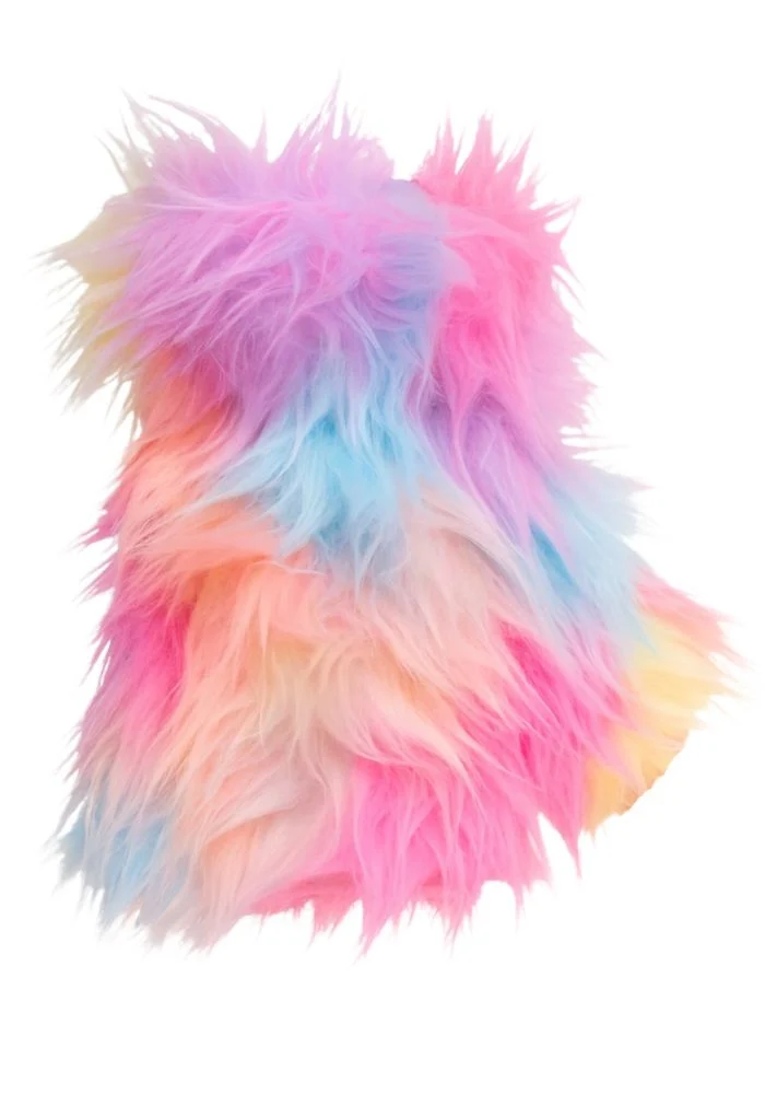 Handschoenen Pluche Regenboog Pastel