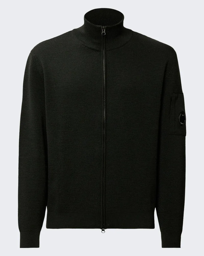 C.P.Company Heren Re-Wool Zip Cardigan Groen jas