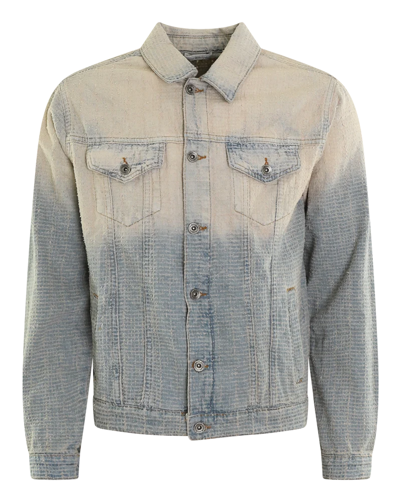 Heren Faded Tweed Jacket Beige/Jeans