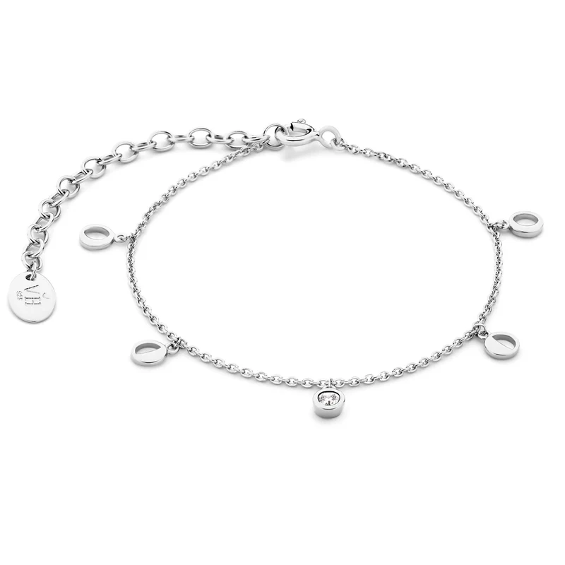 Violet Hamden Luna 925 Sterling Zilveren Armband met Manen en Witte Zirkonia Steentje VH320032
