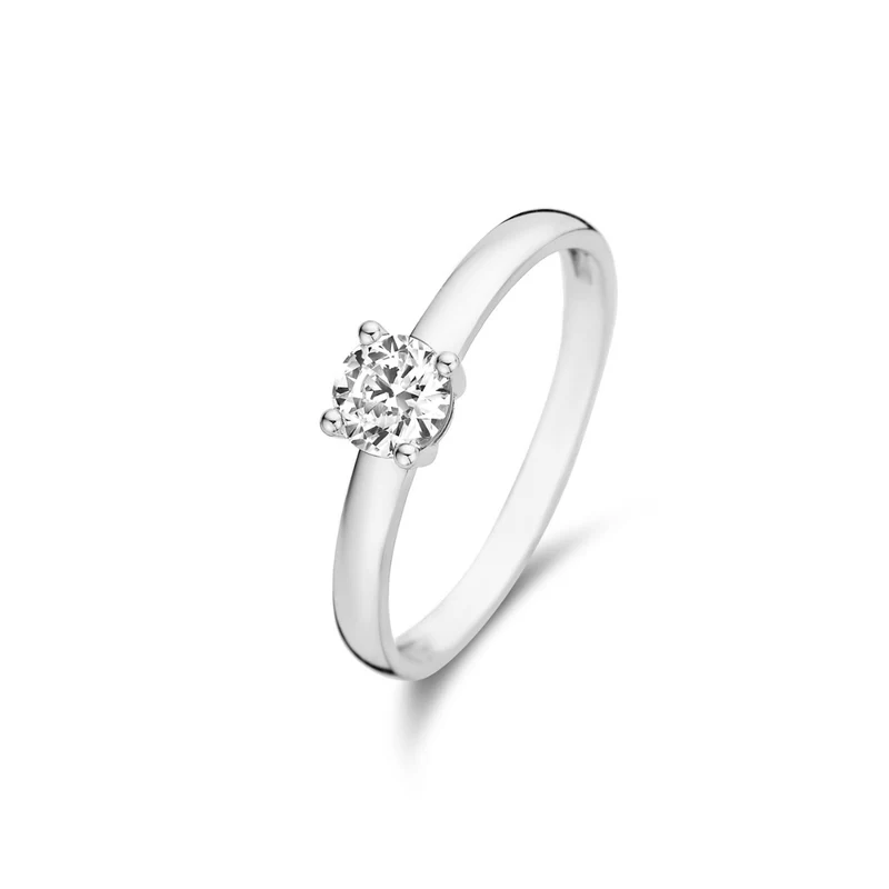 Isabel Bernard Saint Germain Soleil 14 Karaat Witgouden Ring IB330072-50 (Maat: 50)