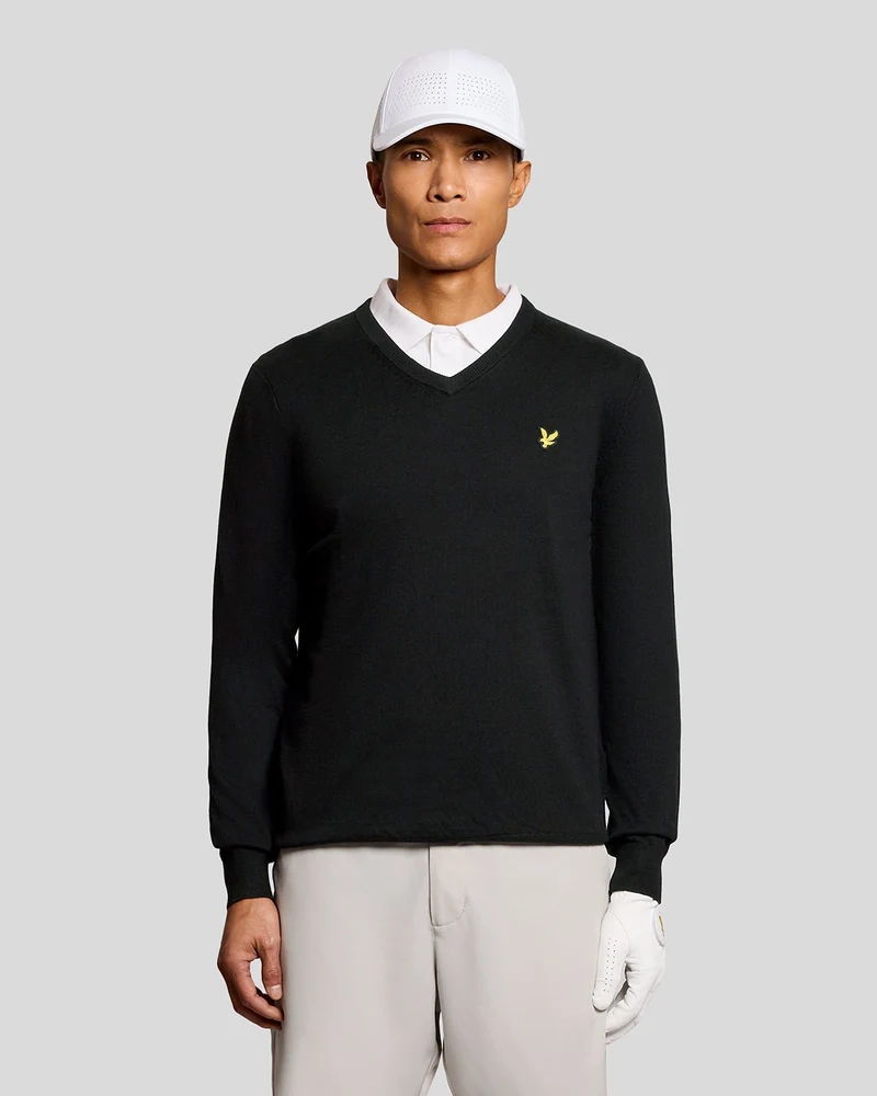 Cotton Blend V-Neck Jumper