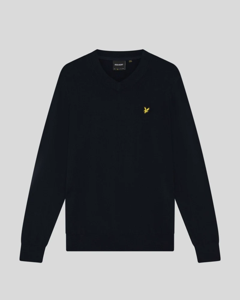 Cotton Merino V Neck Jumper