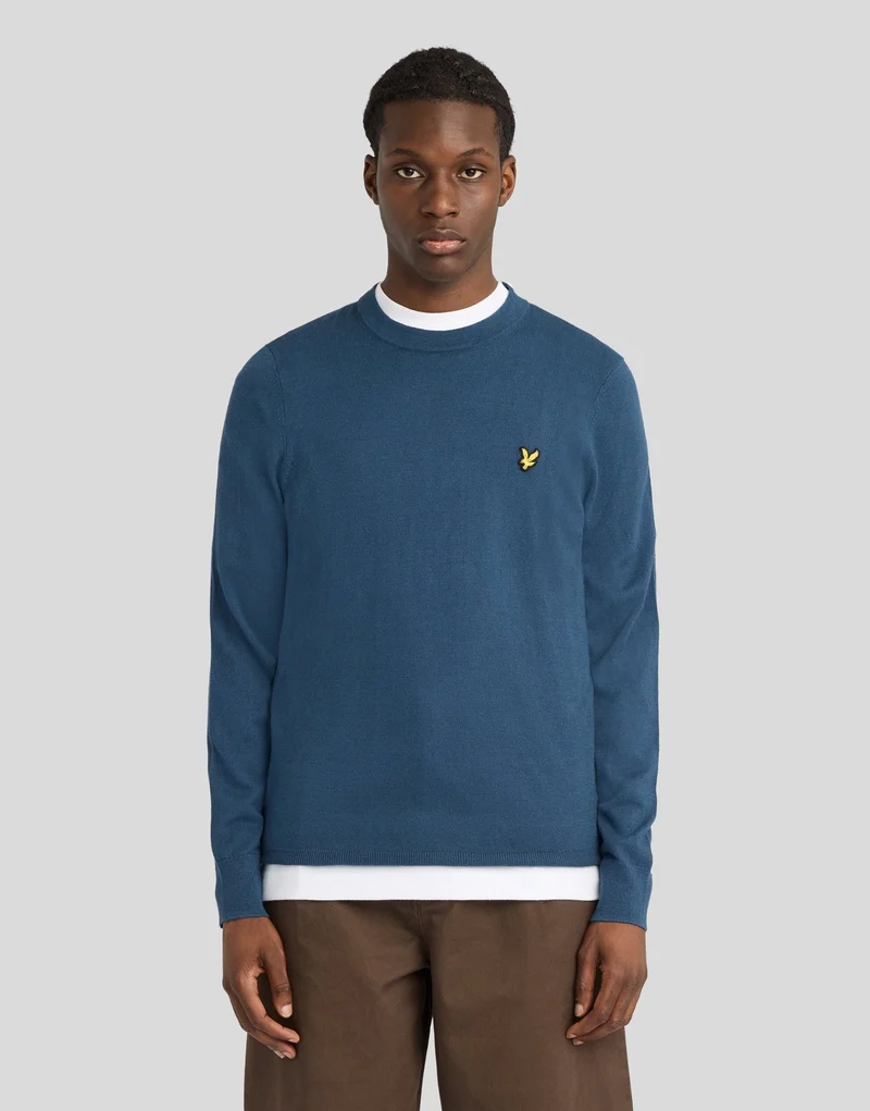 Cotton Merino Crew Neck Jumper