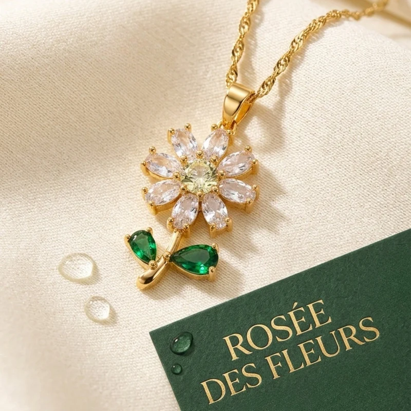 Bijou collier Rosée des fleurs