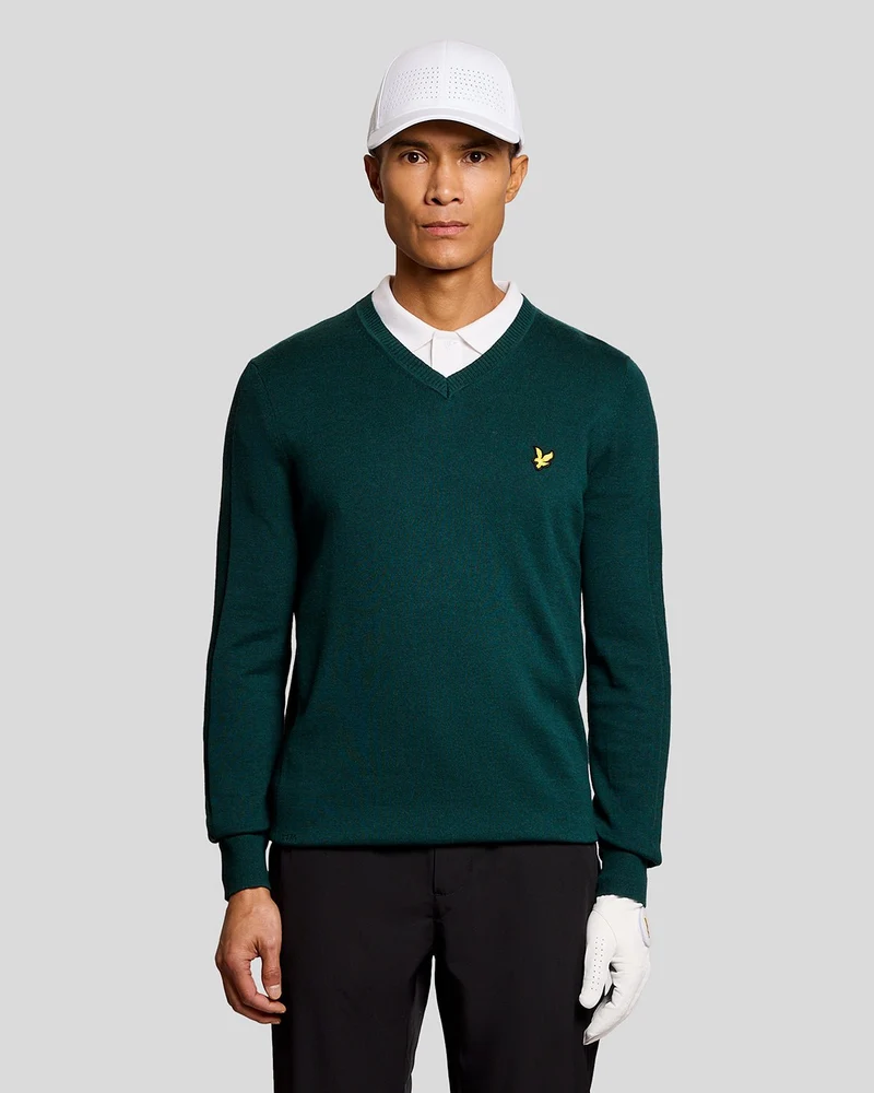 Cotton Blend V-Neck Jumper