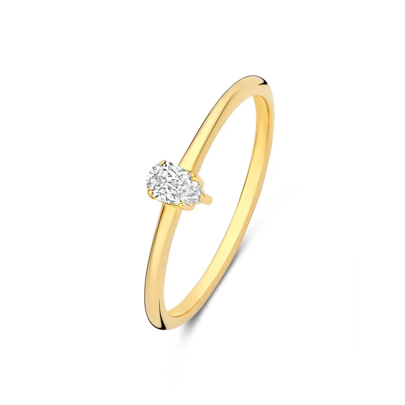 Isabel Bernard De la Paix Eloise 14 karat gold ring with diamond 0.15 carat IBD330044-52