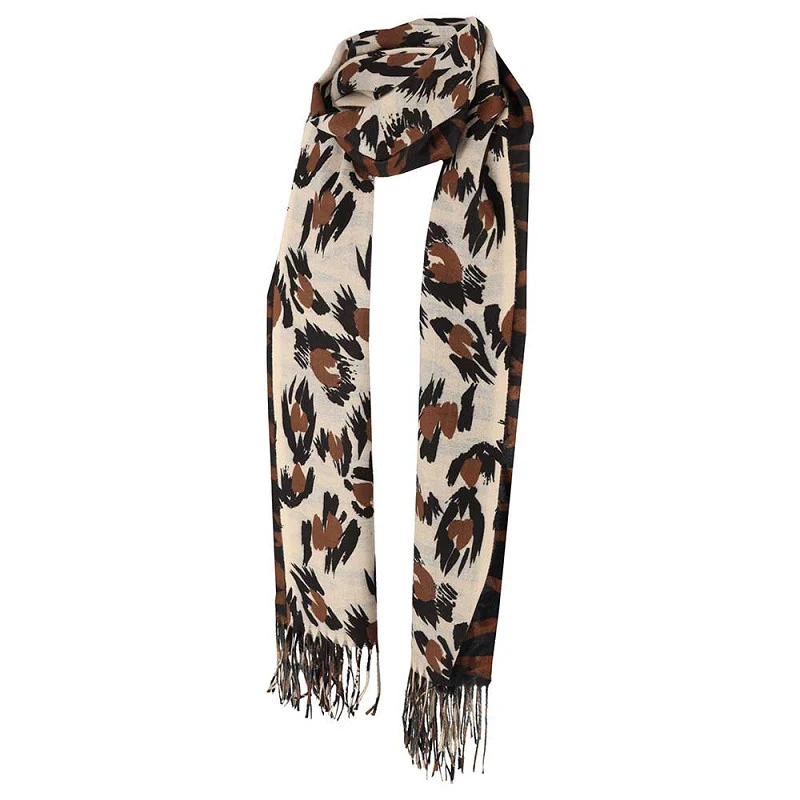Wintersjaal bruin-beige
