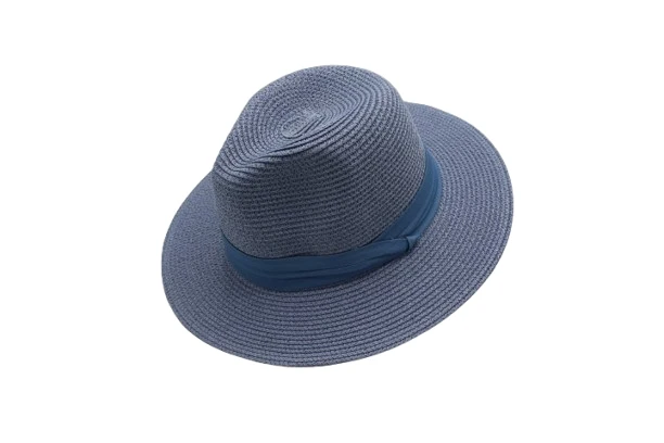Deukhoed effen blauw. Maat: M