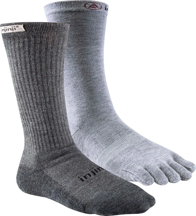 Injinji Teensokken Liner+Hiker Crew Wool Unisex IS333378 charcoal