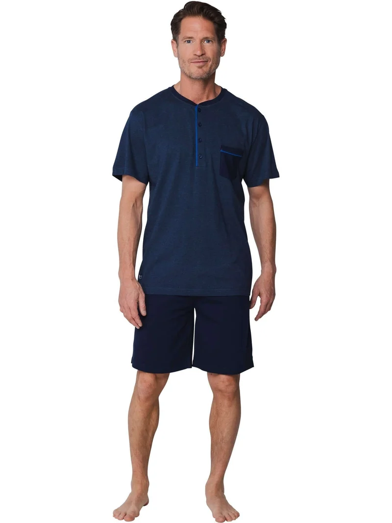 Pastunette Tweedelige Korte Pyjama Heren 132199-506-1 520 Dark Blue