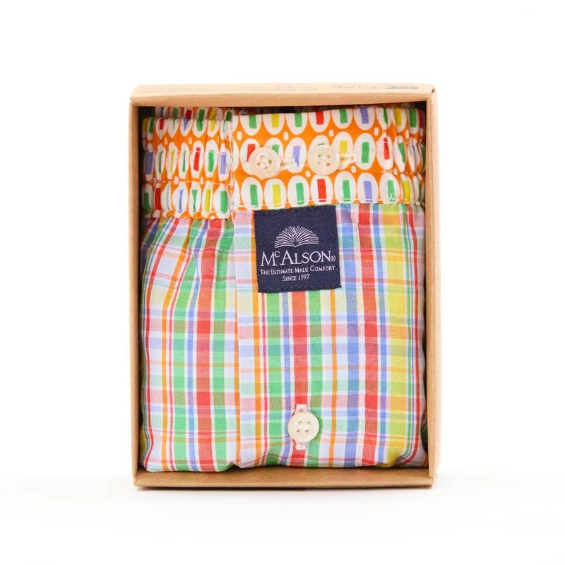 Mc Alson Boxershort met binnenbroek Madras Multicolour M5322 multicolor
