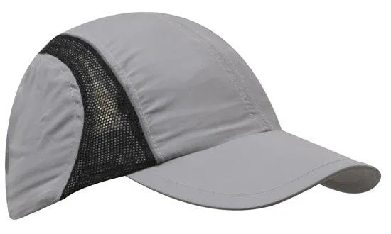 MICRO FIBRE & MESH SPORTS CAP WITH REFLECTIVE TRIM