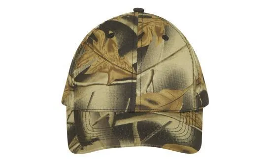 LEAF PRINT CAMOUFLAGE COTTON TWILL CAP