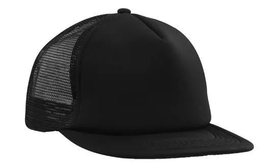 FLAT PEAK TRUCKER MESH CAP