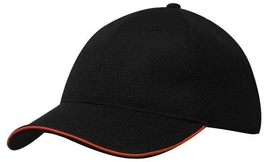 DOUBLE PIQUE MESH CAP WITH OPEN SANDWICH