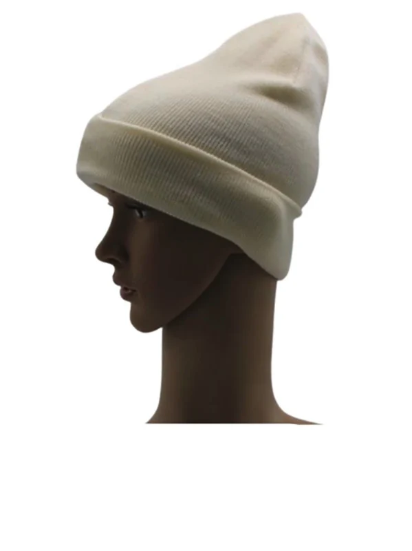 Meisjes muts effen beige. Maat: S