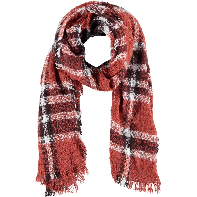 Wintersjaal oranje-wit