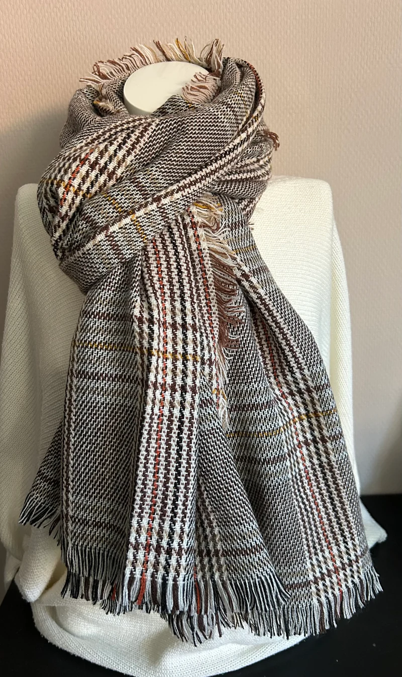 Wintersjaal camel