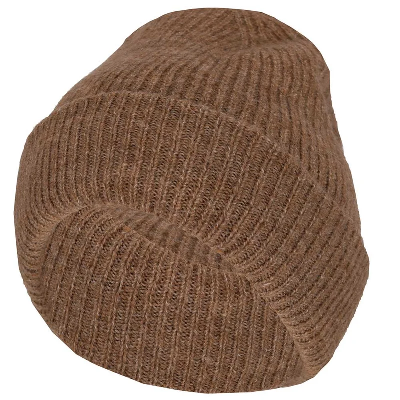 Meisjes muts effen taupe. Maat: S