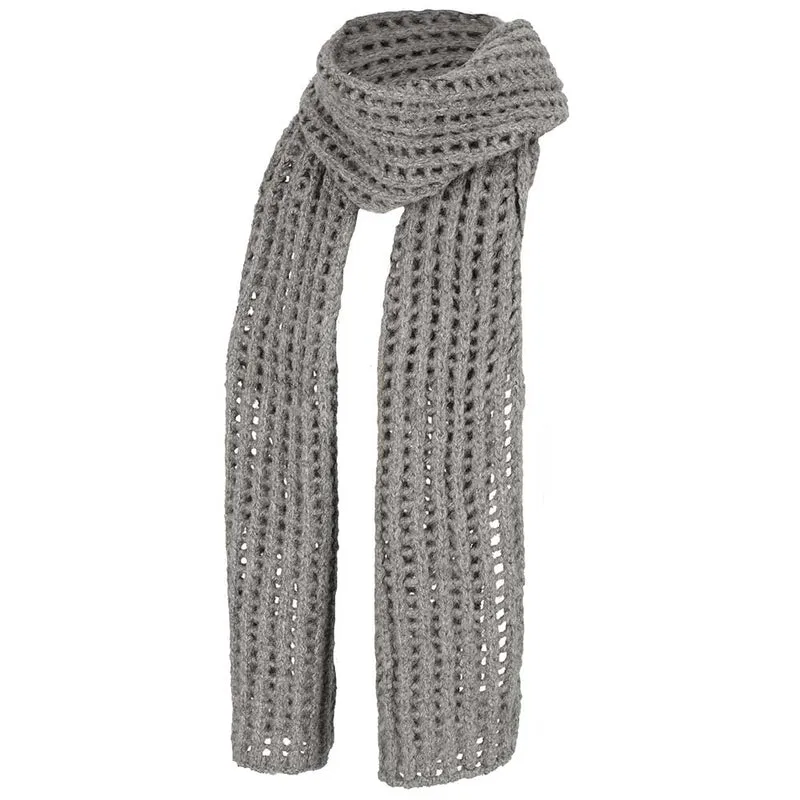 Wintersjaal effen grijs