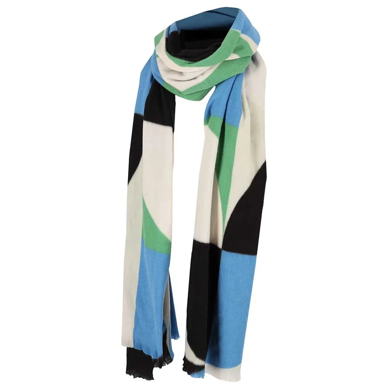 Wintersjaal groen-blauw