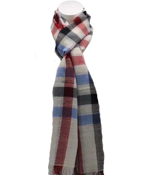 Dames sjaal blauw-wit