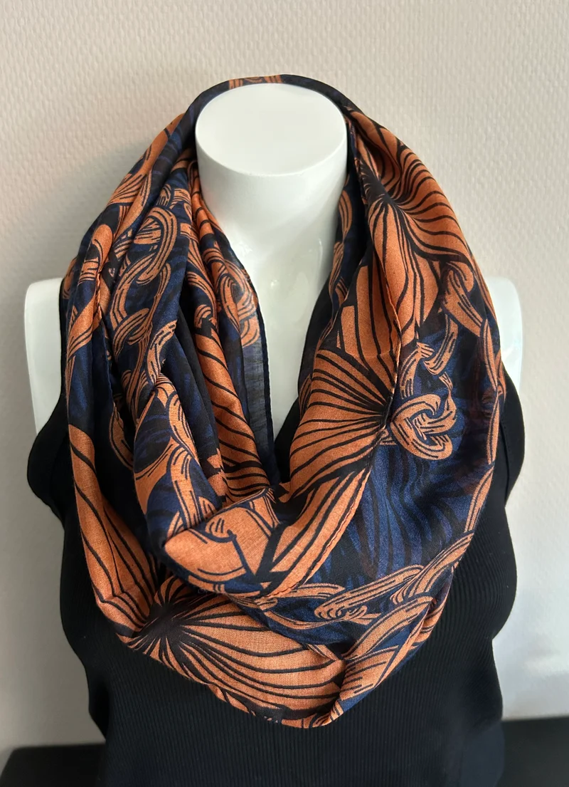 Colsjaal blauw-bruin