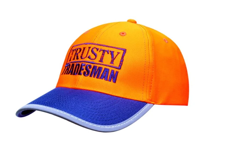LUMINESCENT SAFETY CAP WITH REFLECTIVE TRIM