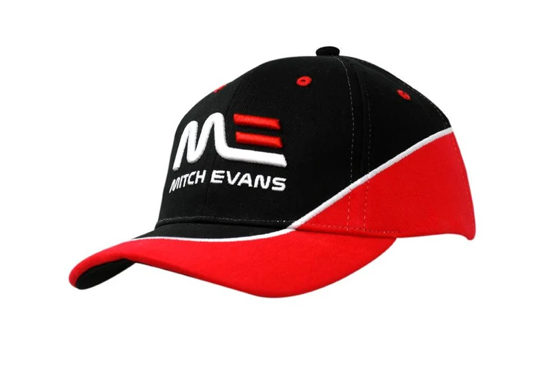 BRUSHED HEAVY COTTON CAP WITH INSERTS & EMBROIDERY ON CROWN & PEAK