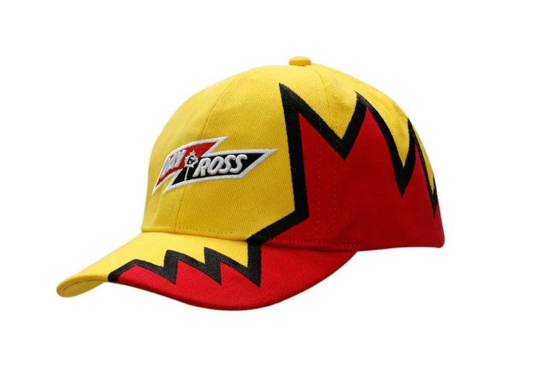 BRUSHED HEAVY COTTON CAP WITH RAZOR EMBROIDERY ON CROWN & PEAK