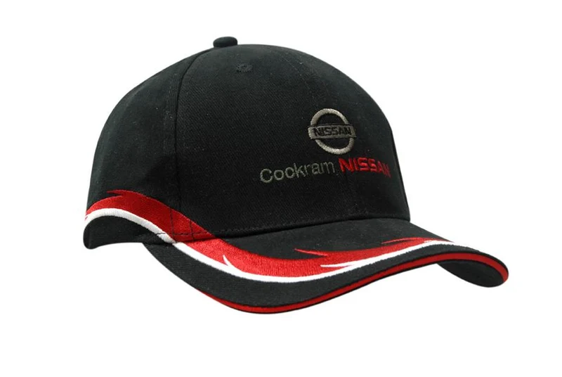 BRUSHED HEAVY COTTON CAP WITH CROWN & PEAK EMBROIDERY