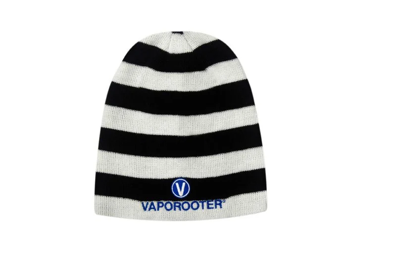ROLLED DOWN ACRYLIC STRIPED BEANIE