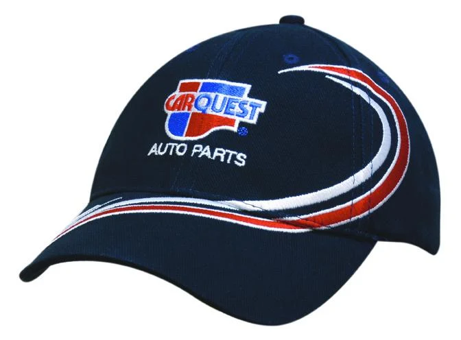 BRUSHED HEAVY COTTON CAP WITH WAVE EMBROIDERY
