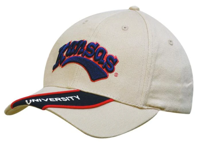 BRUSHED HEAVY COTTON CAP WITH PEAK INSERT & PIPING