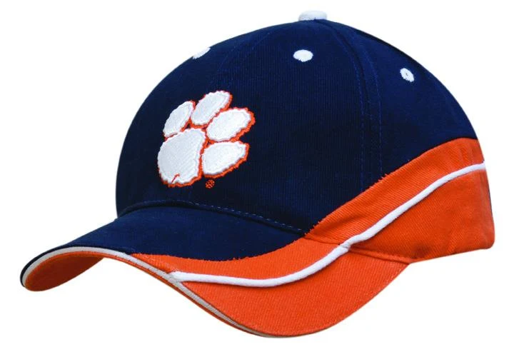 BRUSHED HEAVY COTTON CAP WITH SANDWICH & INSERTS TO CROWN AND PEAK