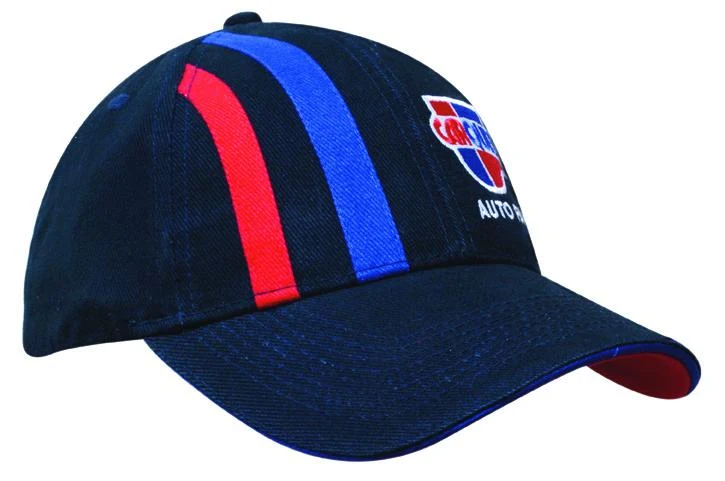 BRUSHED HEAVY COTTON CAP WITH THIN TRIM OVER CROWN
