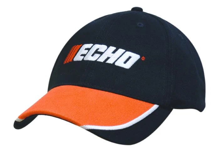 BRUSHED HEAVY COTTON CAP WITH PIPED PEAK INSERTS