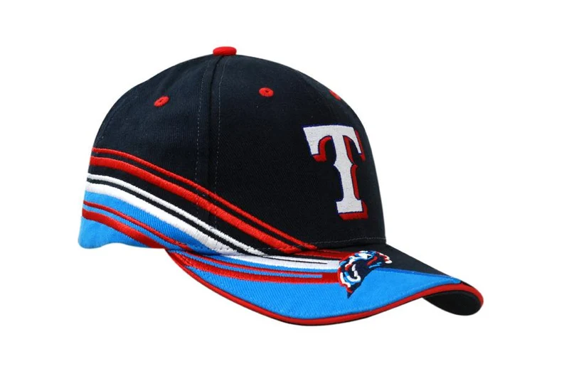 BRUSHED HEAVY COTTONCAP WITH FABRIC INSERTS/STORM EMBROIDERY ON CROWN & PEAK