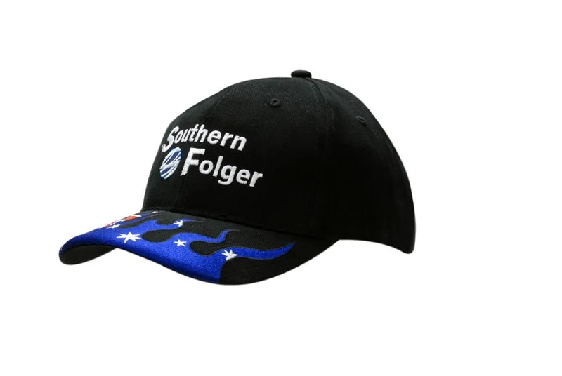 BRUSHED HEAVY COTTON CAP WITH AUSTRALIA EMBROIDERY ON PEAK