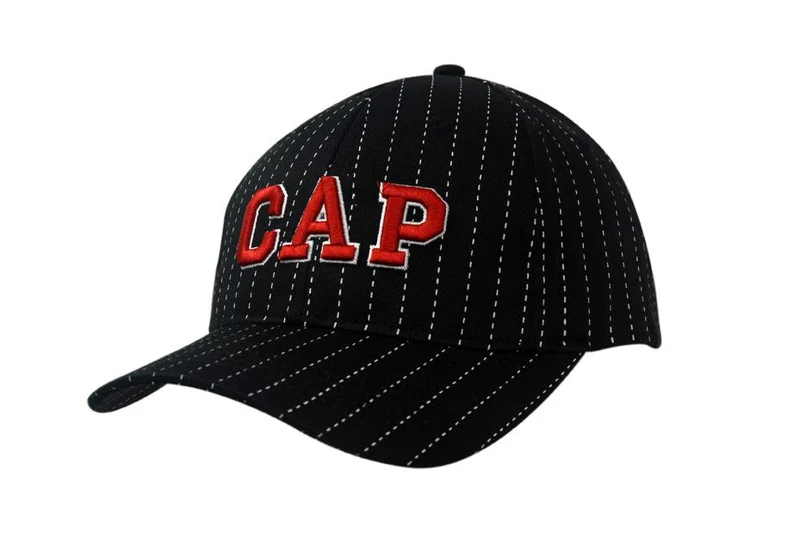 COTTON PIN STRIPE CAP WITH FILTER MESH LINING