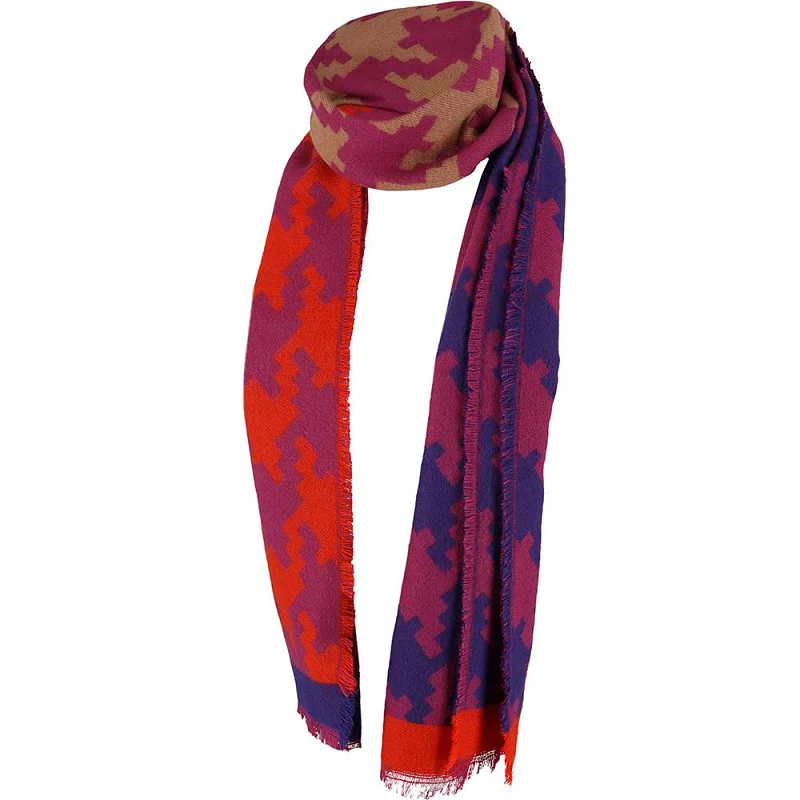Wintersjaal multi-cerise
