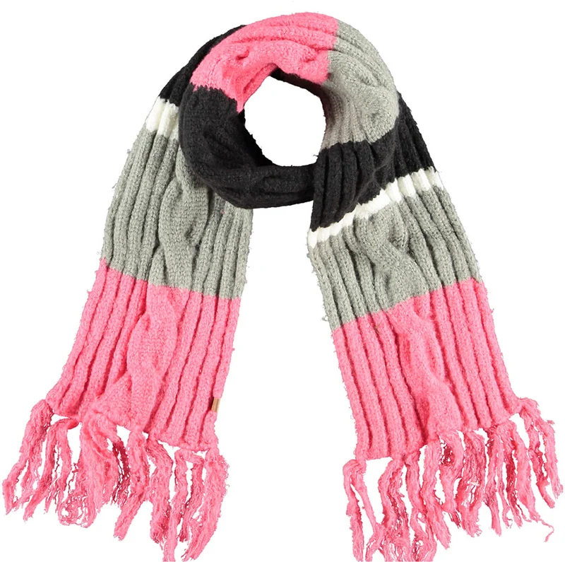Winter sjaal meisjes roze-grijs