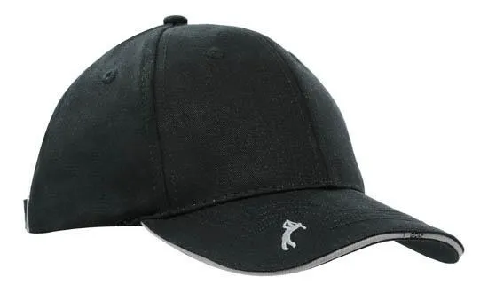 CHINO TWILL GOLF CAP WITH PEAK EMBROIDERY