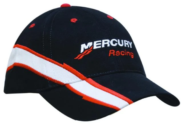 BRUSHED HEAVY COTTON CAP WITH PEAK AND CROWN INSERT