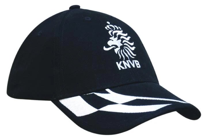 BRUSHED HEAVY COTTON CAP CHECK EMBROIDERED TO PEAK
