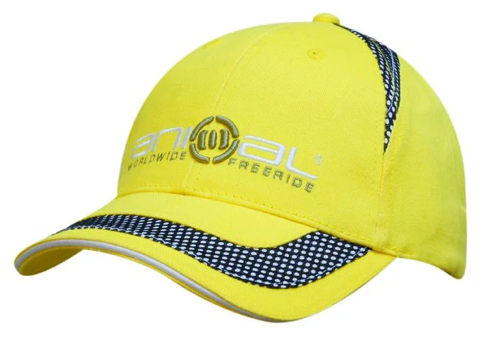 BRUSHED HEAVY COTTON CAP WITH MESH INSERTS