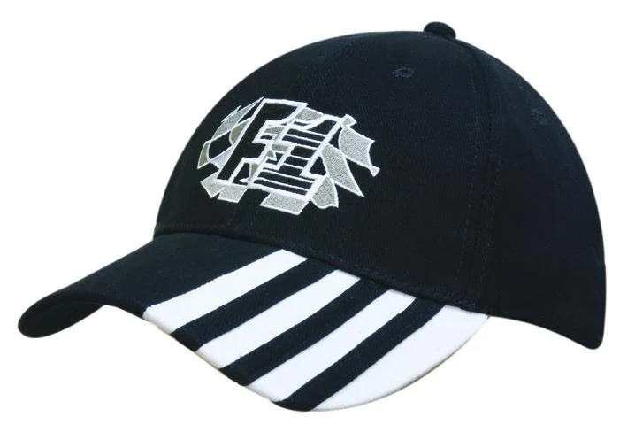 BRUSHED HEAVY COTTON CAP WITH LAMINATED PEAK INSERTS